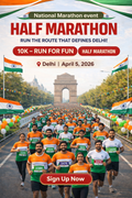 Delhi National Half Marathon (10K Run For Fun)